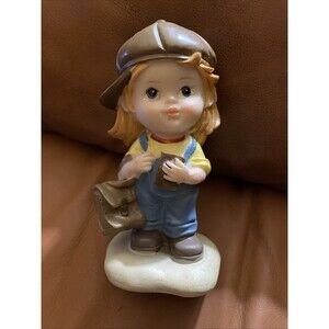 Vintage Homeco Tender Times Little School Boy Figurine